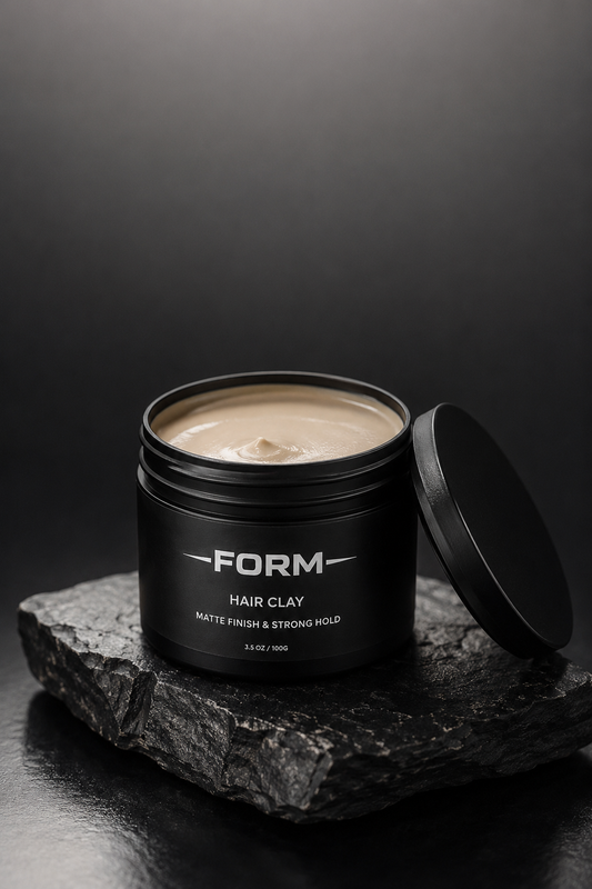 Form Essence Men’s Wave Texture Clay – Flexible Hold & Natural Definition for Straight Hair