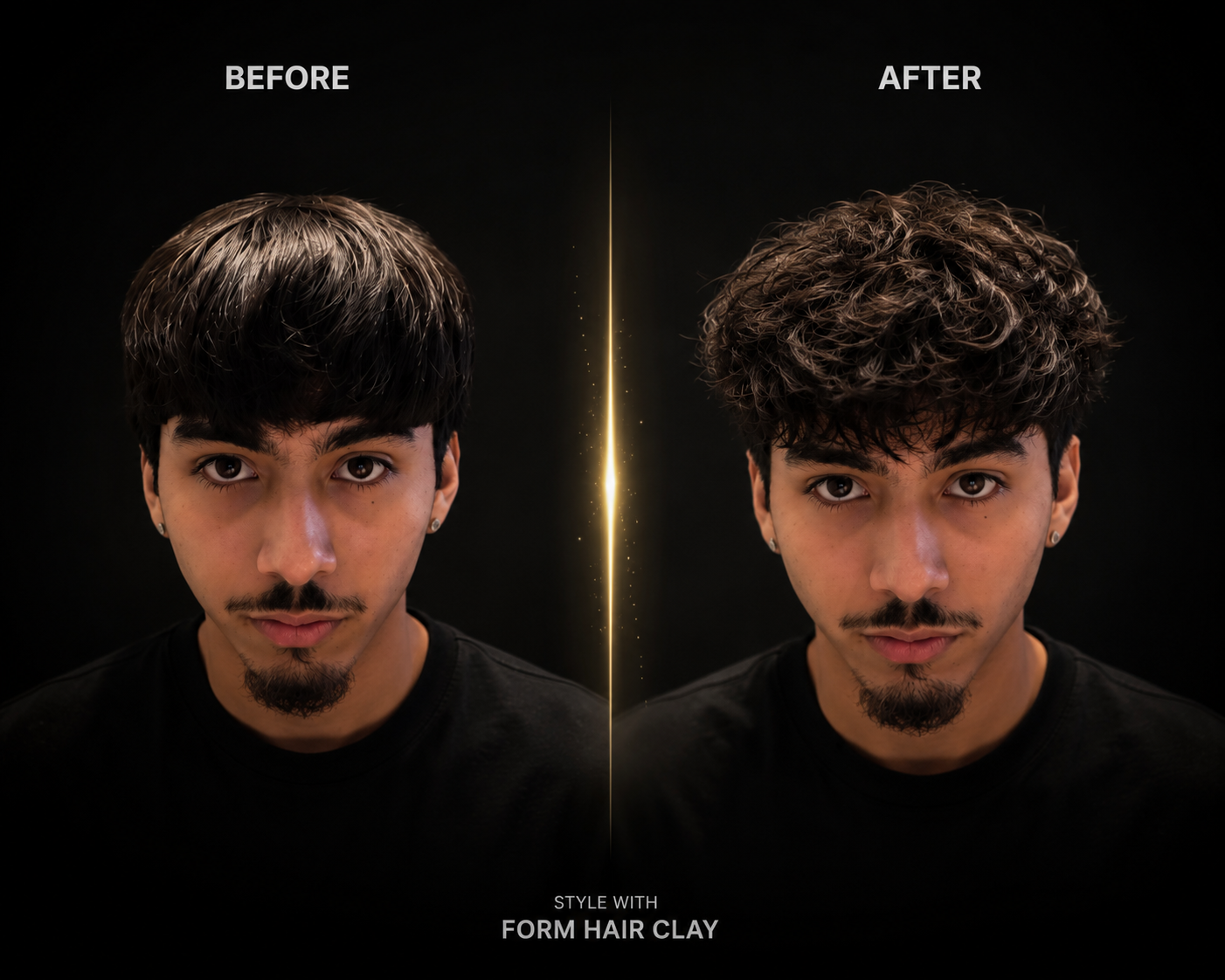 Form Essence Men’s Wave Texture Clay – Flexible Hold & Natural Definition for Straight Hair